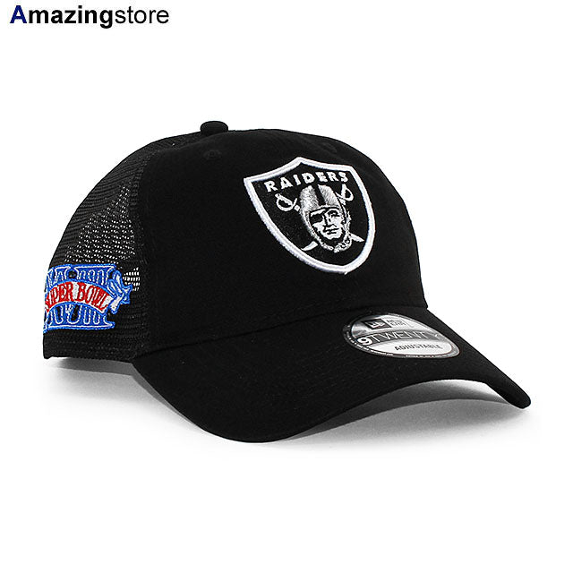 ニューエラ メッシュキャップ 9TWENTY ラスベガス レイダース NFL SUPER BOWL XVIII TRUCKER MESH CAP BLACK