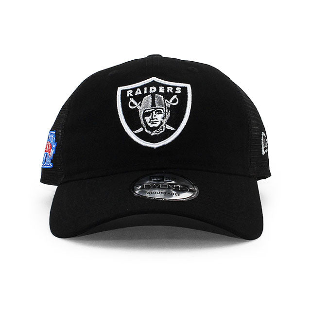 ニューエラ メッシュキャップ 9TWENTY ラスベガス レイダース NFL SUPER BOWL XVIII TRUCKER MESH CAP BLACK