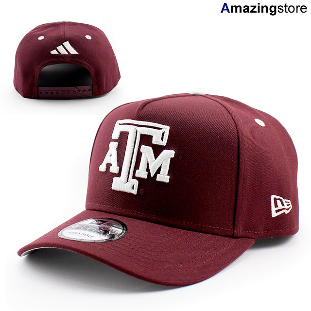 アディダスコラボ ニューエラ キャップ 9FORTY テキサス A&M アギーズ NCAA ATM LOGO A-FRAME SNAPBACK CAP MAROON