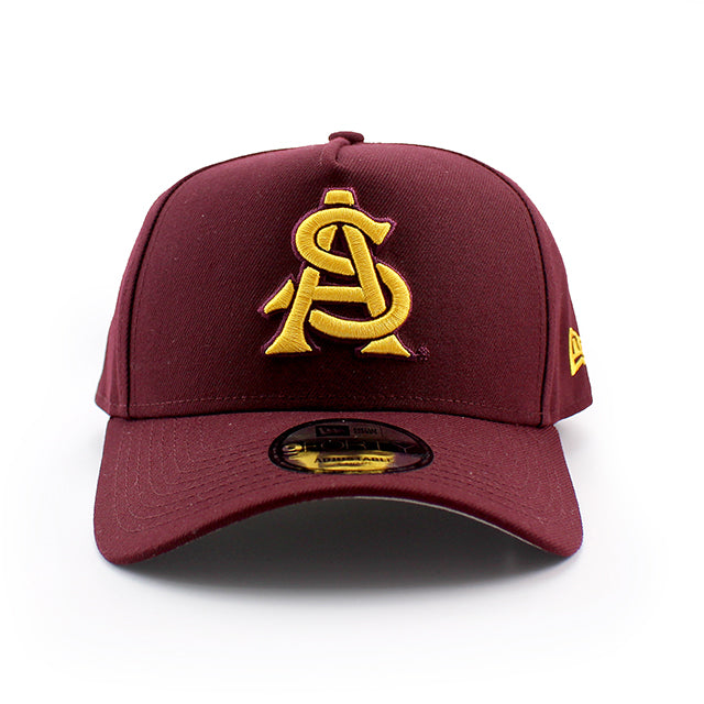 アディダスコラボ ニューエラ キャップ 9FORTY アリゾナステイト サンデビルズ NCAA ATM LOGO A-FRAME SNAPBACK CAP MAROON