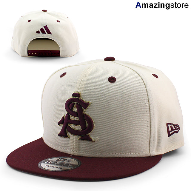 アディダスコラボ ニューエラ キャップ 9FIFTY アリゾナステイト サンデビルズ NCAA SNAPBACK CAP CHROME WHITE MAROON