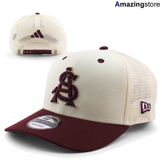 アディダスコラボ ニューエラ キャップ 9SEVENTY アリゾナステイト サンデビルズ NCAA STRETCH SNAPBACK CAP CHROME WHITE MAROON