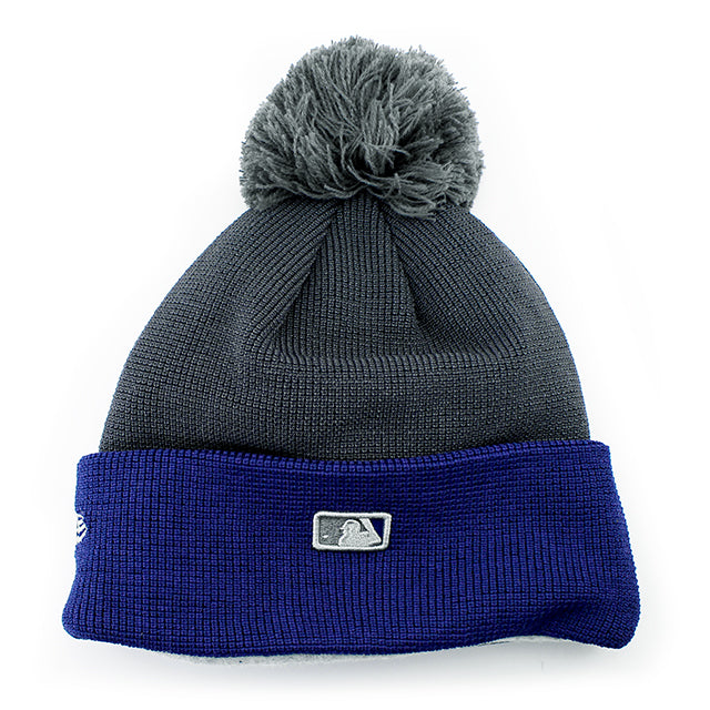 ニューエラ ニットキャップ ビーニー ロサンゼルス ドジャース 2025 MLB BATTING PRACTICE ROAD KNIT BEANIE CAP GRAPHITE-ROYAL BLUE
