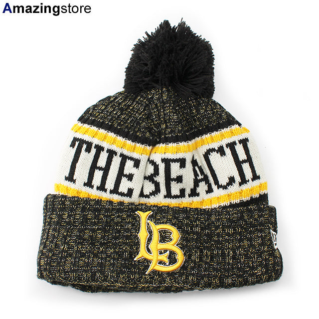 ニューエラ ニットキャップ ビーニー ロングビーチ ステート 49ERS NCAA STOCK SPORT KNIT BEANIE CAP BLACK