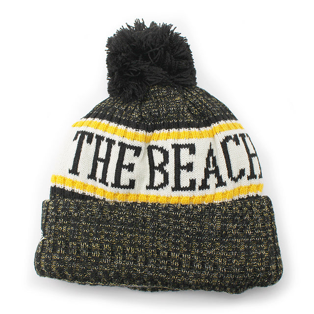 ニューエラ ニットキャップ ビーニー ロングビーチ ステート 49ERS NCAA STOCK SPORT KNIT BEANIE CAP BLACK