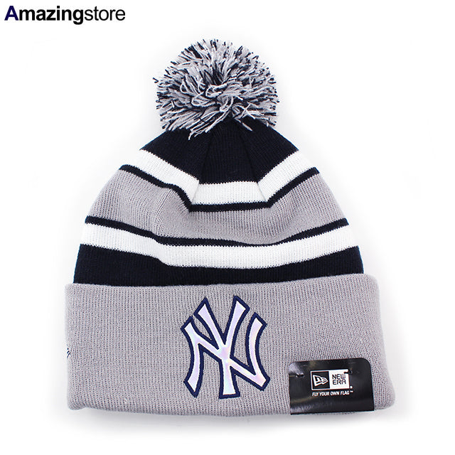 ニューエラ ニット ビーニー ニューヨーク ヤンキース MLB BIG-SCREEN KNIT BEANIE GREY-NAVY