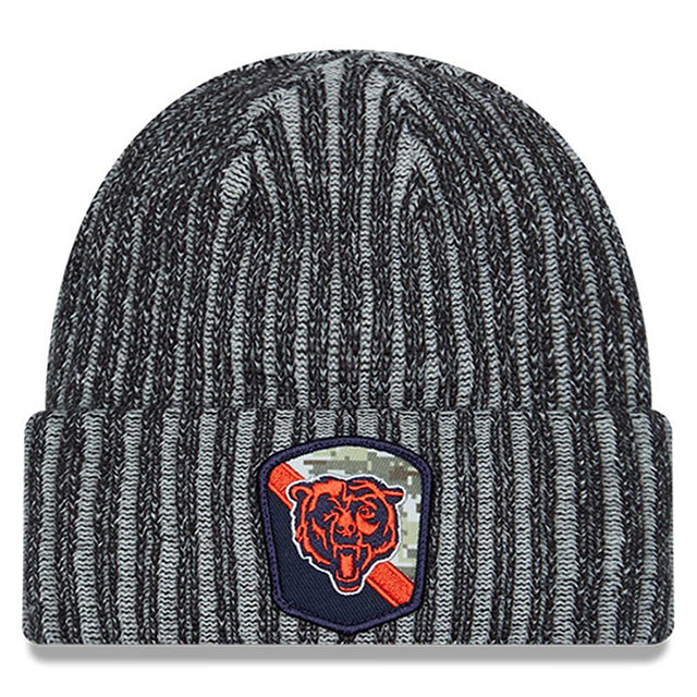 ニューエラ ニットキャップ ビーニー シカゴ ベアーズ NFL 2023 SALUTE-TO-SERVICE KNIT BEANIE BLACK