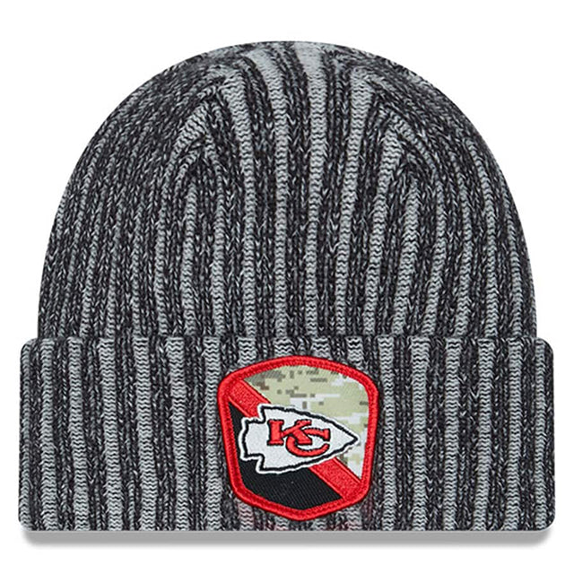 ニューエラ ニットキャップ ビーニー カンザスシティ チーフス NFL 2023 SALUTE-TO-SERVICE KNIT BEANIE BLACK