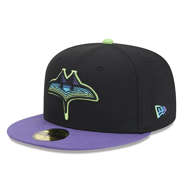 シティコネクト ニューエラ キャップ 59FIFTY タンパベイ レイズ MLB CITY CONNECT FITTED CAP BLACK PURPLE