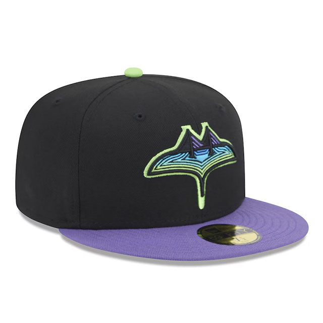 シティコネクト ニューエラ キャップ 59FIFTY タンパベイ レイズ MLB CITY CONNECT FITTED CAP BLACK PURPLE