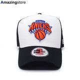 ニューエラ メッシュキャップ 9FORTY ニューヨーク ニックス NBA TRUCKER MESH CAP WHITE BLACK
