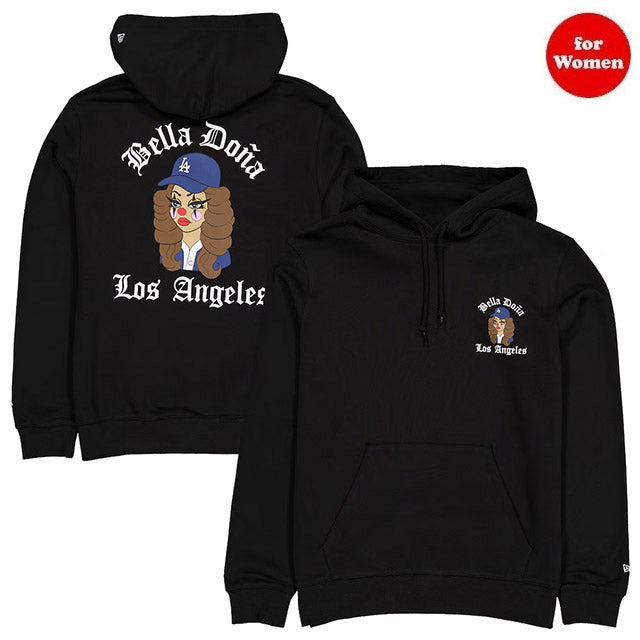 海外取寄 女性用 ニューエラ プルオーバーフーディー ロサンゼルス ドジャース ベラ ドーニャ WOMEN'S PULLOVER HOODIE BLACK