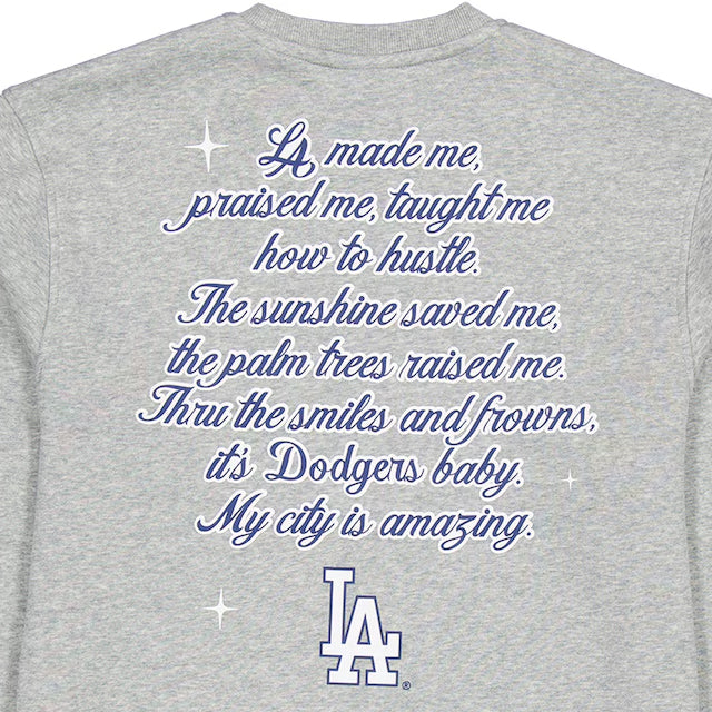 海外取寄 女性用 ニューエラ スウェットシャツ ロサンゼルス ドジャース ベラ ドーニャ WOMEN'S PULLOVER SWEATSHIRT GREY