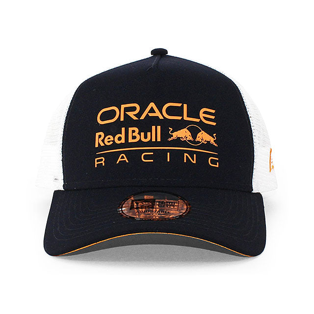 ニューエラ メッシュキャップ オラクル レッドブル レーシング REPREVE E-FRAME TRUCKER MESH CAP NAVY