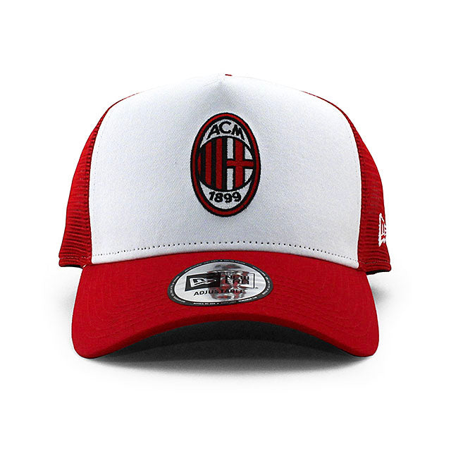 EU限定 ニューエラ メッシュキャップ ACミラン SERIA A E-FRAME TRUCKER MESH CAP WHITE