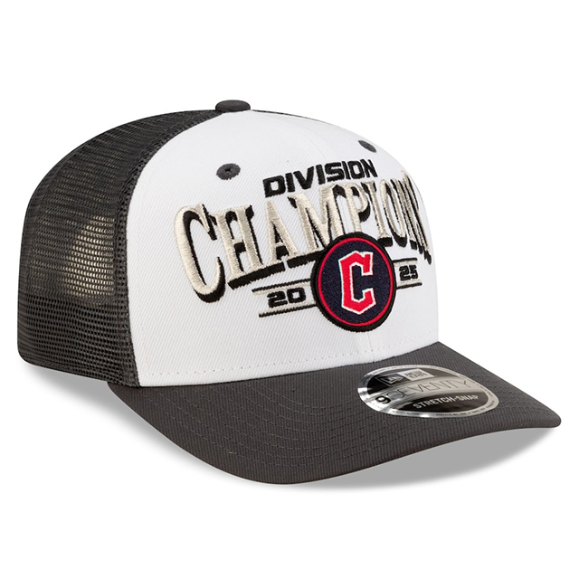 2025 アメリカンリーグ中地区チャンピオン ロッカールームモデル 海外取寄 ニューエラ キャップ 9SEVENTY クリーブランド ガーディアンズ 2025 AL CENTRAL DIVISION CHAMPIONS LOCKER ROOM SNAPBACK CAP WHITE CHARCOAL