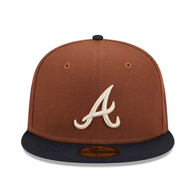 ニューエラ キャップ 59FIFTY アトランタ ブレーブス HARVEST SIDE-PATCH FITTED CAP BROWN NAVY NEW ERA ATLANTA BRAVES