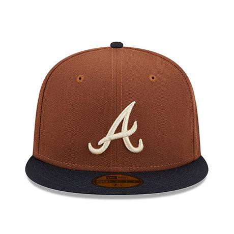 ニューエラ キャップ 59FIFTY アトランタ ブレーブス HARVEST SIDE-PATCH FITTED CAP BROWN NAVY NEW ERA ATLANTA BRAVES
