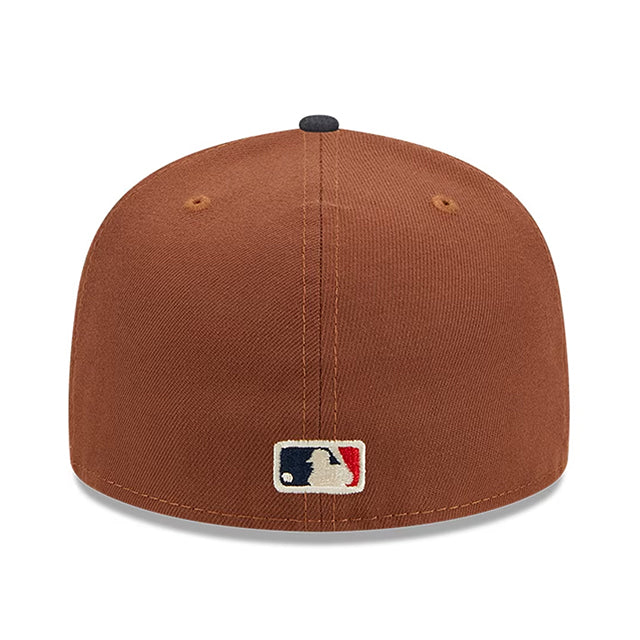 ニューエラ キャップ 59FIFTY アトランタ ブレーブス HARVEST SIDE-PATCH FITTED CAP BROWN NAVY NEW ERA ATLANTA BRAVES