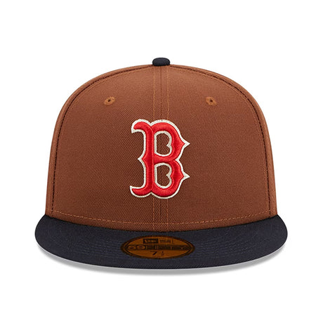 ニューエラ キャップ 59FIFTY ボストン レッドソックス HARVEST SIDE-PATCH FITTED CAP BROWN NAVY NEW ERA BOSTON RED SOX