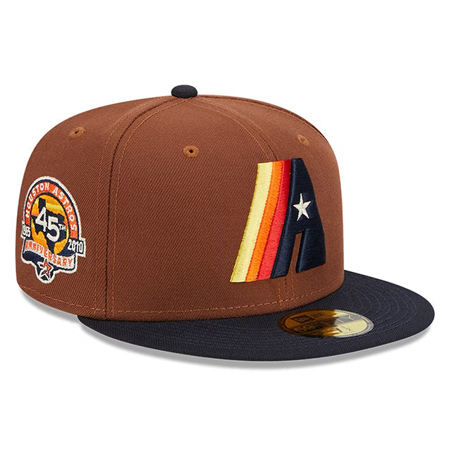 ニューエラ キャップ 59FIFTY ヒューストン アストロズ HARVEST SIDE-PATCH FITTED CAP BROWN NAVY NEW ERA HOUSTON ASTROS