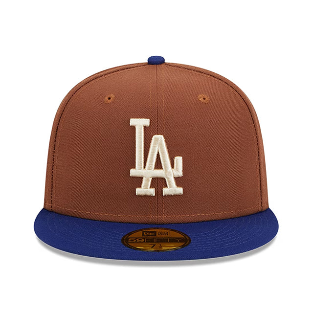 ニューエラ キャップ 59FIFTY ロサンゼルス ドジャース HARVEST SIDE-PATCH FITTED CAP BROWN ROYAL BLUE NEW ERA LOS ANGELES DODGERS