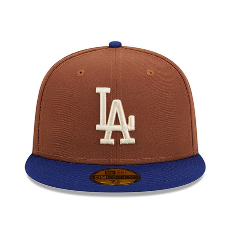 ニューエラ キャップ 59FIFTY ロサンゼルス ドジャース HARVEST SIDE-PATCH FITTED CAP BROWN ROYAL BLUE NEW ERA LOS ANGELES DODGERS