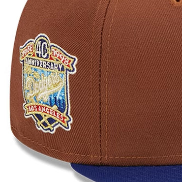 ニューエラ キャップ 59FIFTY ロサンゼルス ドジャース HARVEST SIDE-PATCH FITTED CAP BROWN ROYAL BLUE NEW ERA LOS ANGELES DODGERS