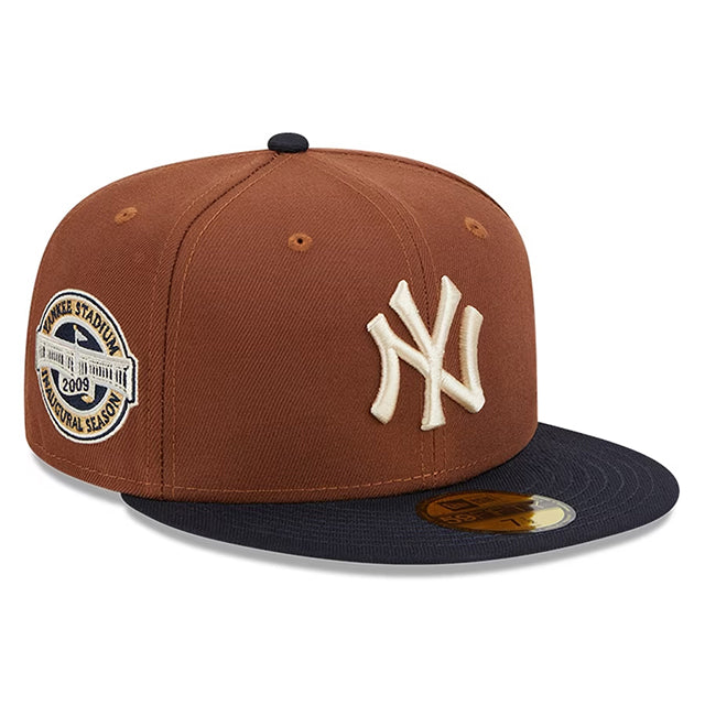 ニューエラ キャップ 59FIFTY ニューヨーク ヤンキース HARVEST SIDE-PATCH FITTED CAP BROWN NAVY NEW ERA NEW YORK YANKEES