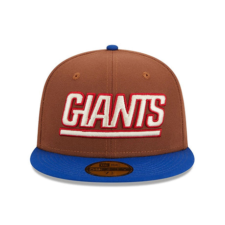 ニューエラ キャップ 59FIFTY ニューヨーク ジャイアンツ HARVEST SIDE-PATCH FITTED CAP BROWN ROYAL BLUE NEW ERA NEW YORK GIANTS