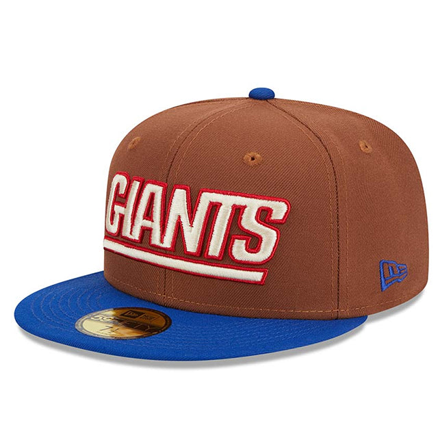 ニューエラ キャップ 59FIFTY ニューヨーク ジャイアンツ HARVEST SIDE-PATCH FITTED CAP BROWN ROYAL BLUE NEW ERA NEW YORK GIANTS