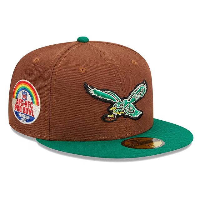 ニューエラ キャップ 59FIFTY フィラデルフィア イーグルス HARVEST SIDE-PATCH FITTED CAP BROWN GREEN NEW ERA PHILADELPHIA EAGLES