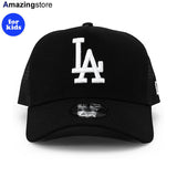 子供用 ニューエラ メッシュキャップ 9FORTY ロサンゼルス ドジャース YOUTH MLB A-FRAME TRUCKER MESH CAP BLACK WHITE NEW ERA LOS ANGELES DODGERS 13565794