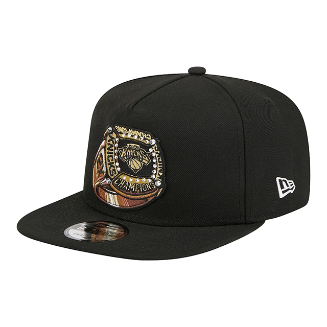 海外取寄 ニューエラ キャップ 9FIFTY ニューヨーク ニックス CHAMPIONSHIP RING A-FRAME SNAPBACK BLACK