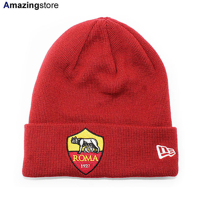 ニューエラ ニット ビーニーキャップ ASローマ SERIA A CUFFED KNIT BEANIE CAP RED
