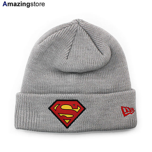 ニューエラ ニット ビーニー DC コミックス スーパーマン LOGO CUFFED KNIT BEANIE GREY