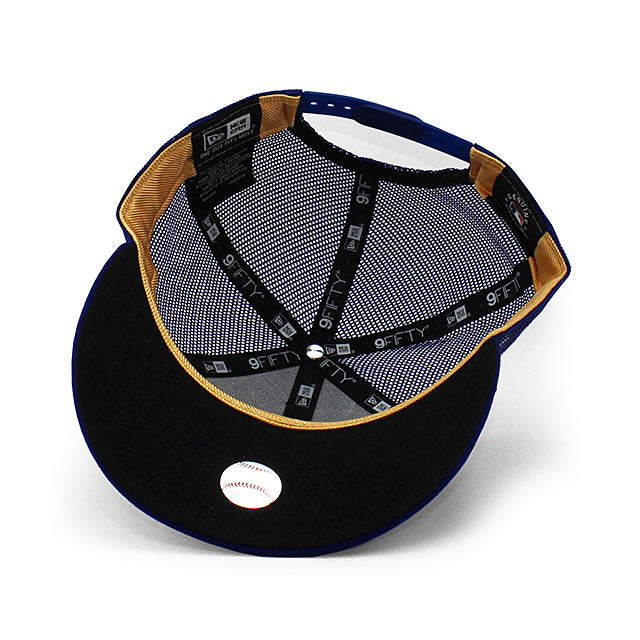 2025 ゴールドコレクション ニューエラ メッシュキャップ LP9FIFTY ロサンゼルス ドジャース MLB 2025 GOLD COLLECTION TRUCKER MESH CAP BLUE