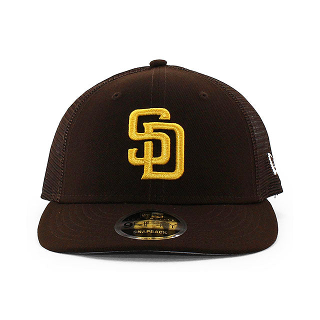 ニューエラ メッシュキャップ LP9FIFTY サンディエゴ パドレス MLB TRUCKER MESH CAP BROWN