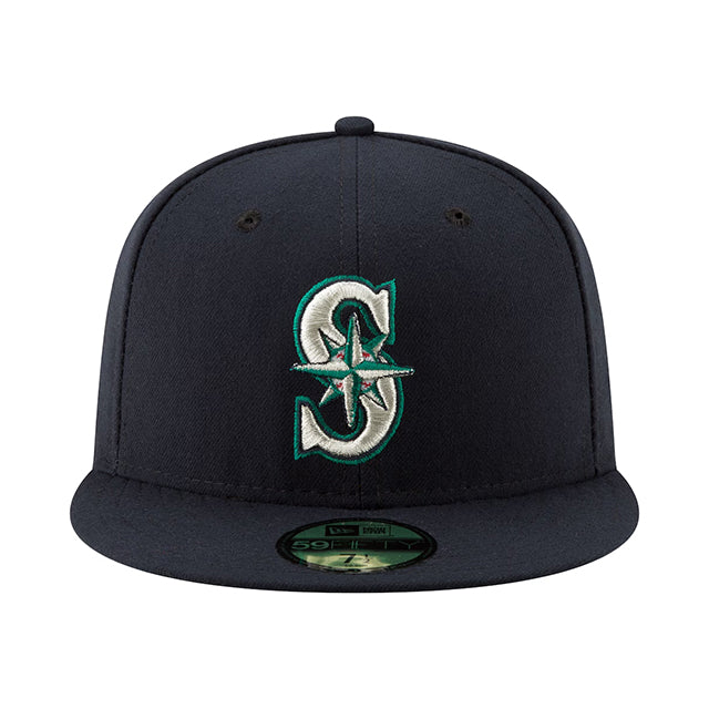ランディ ジョンソン永久欠番記念モデル ニューエラ キャップ 海外取寄 59FIFTY シアトル マリナーズ MLB NUMBER RETIREMENT SIDE PATCH FITTED CAP NAVY