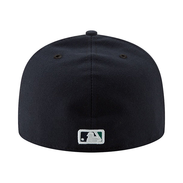 ランディ ジョンソン永久欠番記念モデル ニューエラ キャップ 海外取寄 59FIFTY シアトル マリナーズ MLB NUMBER RETIREMENT SIDE PATCH FITTED CAP NAVY
