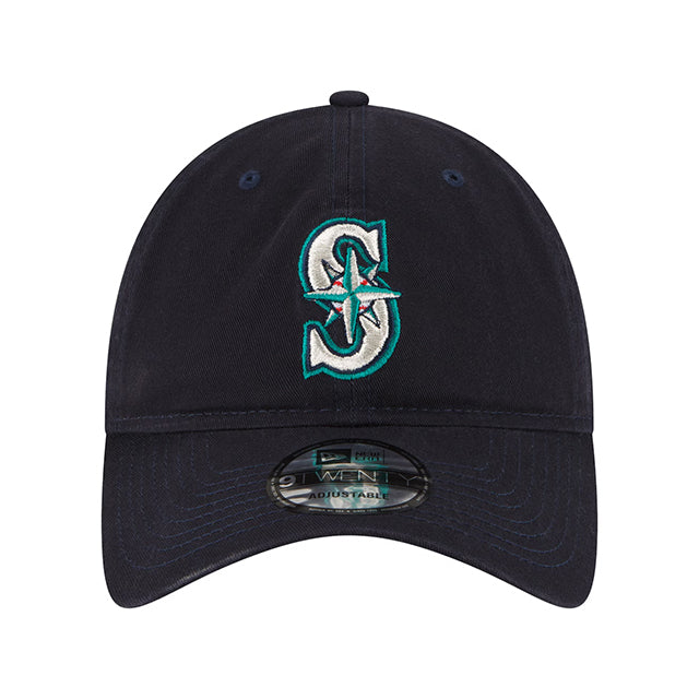ランディ ジョンソン永久欠番記念モデル ニューエラ キャップ 9TWENTY シアトル マリナーズ MLB NUMBER RETIREMENT SIDE PATCH STRAPBACK CAP NAVY