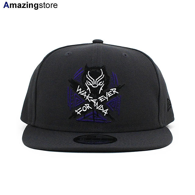 ニューエラ キャップ 9FIFTY マーベルコミックス ブラックパンサー WAKANDA FOREVER SNAPBACK CAP CHARCOAL