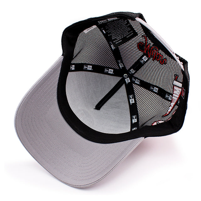 ニューエラ メッシュキャップ ACミラン SERIA A E-FRAME PATCH TRUCKER MESH CAP GREY BLACK