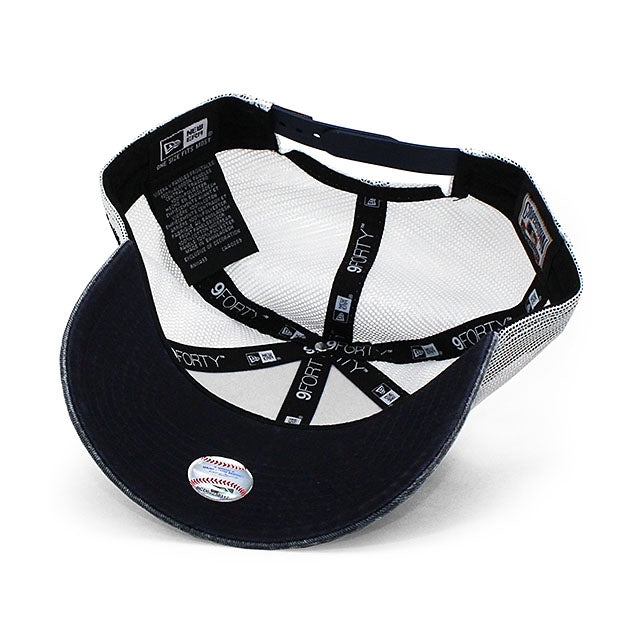 ニューエラ メッシュキャップ 9FORTY カリフォルニア エンゼルス MLB COOPERSTOWN 1971 WASHED TRUCKER MESH CAP NAVY