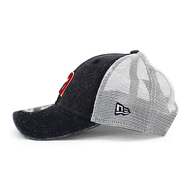 ニューエラ メッシュキャップ 9FORTY カリフォルニア エンゼルス MLB COOPERSTOWN 1971 WASHED TRUCKER MESH CAP NAVY