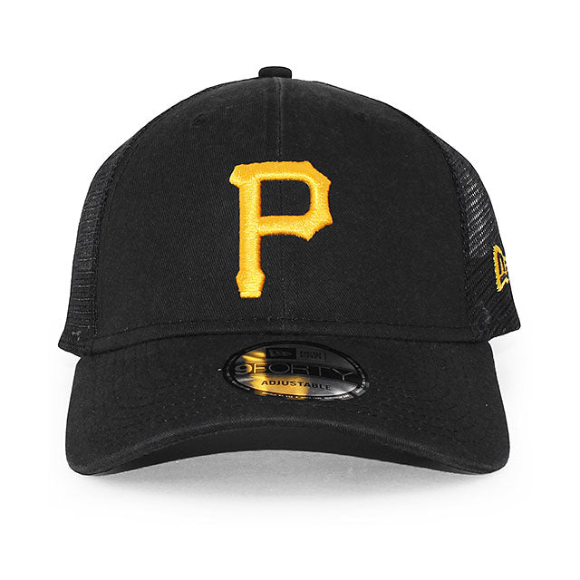 ニューエラ メッシュキャップ 9FORTY ピッツバーグ パイレーツ MLB TRUCKER MESH CAP BLACK