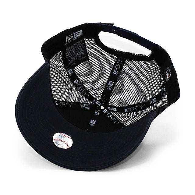 ニューエラ メッシュキャップ 9FORTY ボストン レッドソックス MLB TRUCKER MESH CAP NAVY