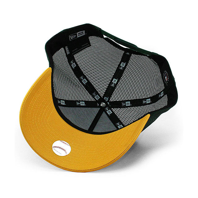 ニューエラ メッシュキャップ 9FORTY オークランド アスレチックス MLB A-FRAME TRUCKER MESH CAP GREEN