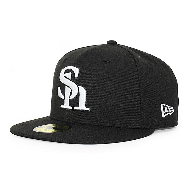 ニューエラ キャップ 59FIFTY 福岡ソフトバンク ホークス NPB TEAM-BASIC FITTED CAP BLACK-WHITE