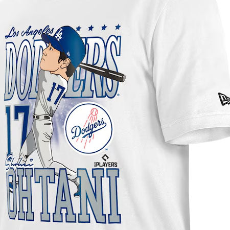 大谷翔平モデル 海外取寄 ニューエラ Tシャツ MLB CARICATURE T-SHIRT WHITE